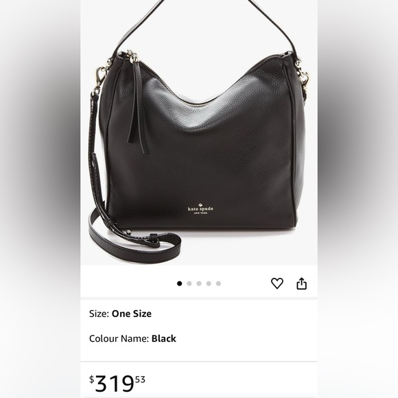 Authentic black pebbled leather Kate Spade Hobo shoulder bag - Picture 10 of 10